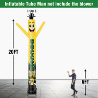 6 10 15 20FT Tall Soccer Fever Waving Inflatable Tube Man(Blower Not Included) - goodeny