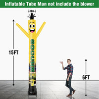 6 10 15 20FT Tall Soccer Fever Waving Inflatable Tube Man(Blower Not Included) - goodeny