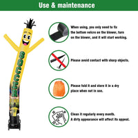 6 10 15 20FT Tall Soccer Fever Waving Inflatable Tube Man(Blower Not Included) - goodeny