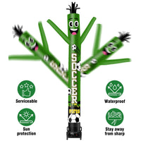 6 10 15 20FT Tall Soccer Party Waving Inflatable Tube Man(Blower Not Included) - goodeny