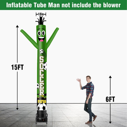 6 10 15 20FT Tall Soccer Party Waving Inflatable Tube Man(Blower Not Included) - goodeny