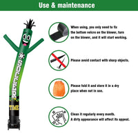 6 10 15 20FT Tall Soccer Time Waving Inflatable Tube Man(Blower Not Included) - goodeny