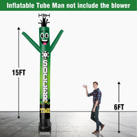 6 10 15 20FT Tall Soccer Time Waving Inflatable Tube Man(Blower Not Included) - goodeny
