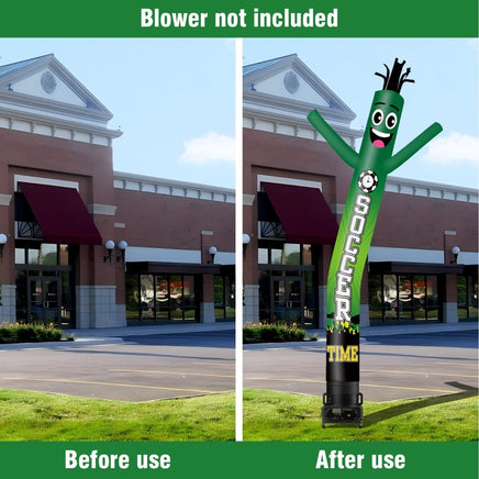 6 10 15 20FT Tall Soccer Time Waving Inflatable Tube Man(Blower Not Included) - goodeny