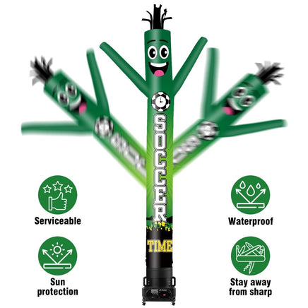 6 10 15 20FT Tall Soccer Time Waving Inflatable Tube Man(Blower Not Included) - goodeny
