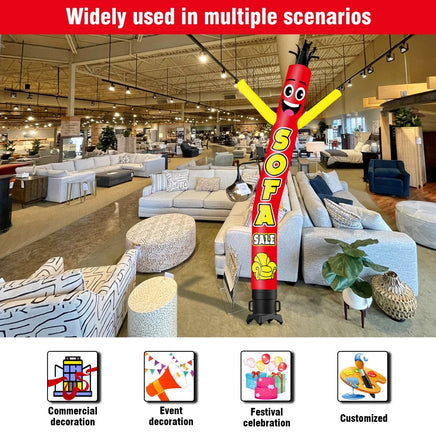 6 10 15 20FT Tall Sofa Sale Waving Inflatable Tube Man(Blower Not Included) - goodeny