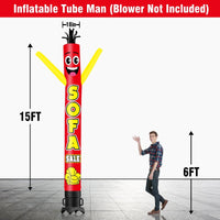 6 10 15 20FT Tall Sofa Sale Waving Inflatable Tube Man(Blower Not Included) - goodeny