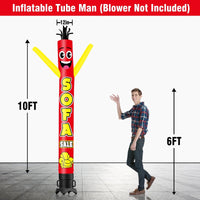 6 10 15 20FT Tall Sofa Sale Waving Inflatable Tube Man(Blower Not Included) - goodeny