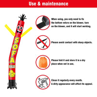 6 10 15 20FT Tall Sofa Sale Waving Inflatable Tube Man(Blower Not Included) - goodeny