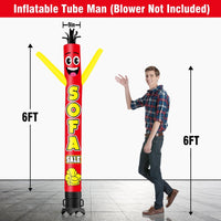 6 10 15 20FT Tall Sofa Sale Waving Inflatable Tube Man(Blower Not Included) - goodeny