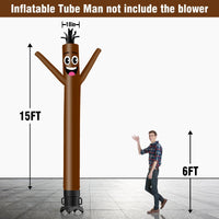 6 10 15 20FT Tall Solid Color Waving Inflatable Tube Man(Blower Not Included) - goodeny