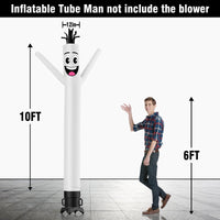 6 10 15 20FT Tall Solid Color Waving Inflatable Tube Man(Blower Not Included) - goodeny