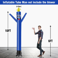 6 10 15 20FT Tall Solid Color Waving Inflatable Tube Man(Blower Not Included) - goodeny