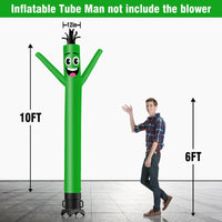 6 10 15 20FT Tall Solid Color Waving Inflatable Tube Man(Blower Not Included) - goodeny