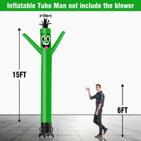 6 10 15 20FT Tall Solid Color Waving Inflatable Tube Man(Blower Not Included) - goodeny