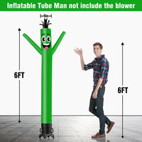 6 10 15 20FT Tall Solid Color Waving Inflatable Tube Man(Blower Not Included) - goodeny