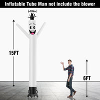6 10 15 20FT Tall Solid Color Waving Inflatable Tube Man(Blower Not Included) - goodeny