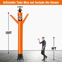 6 10 15 20FT Tall Solid Color Waving Inflatable Tube Man(Blower Not Included) - goodeny