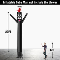 6 10 15 20FT Tall Solid Color Waving Inflatable Tube Man(Blower Not Included) - goodeny