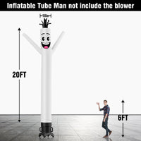 6 10 15 20FT Tall Solid Color Waving Inflatable Tube Man(Blower Not Included) - goodeny