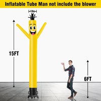 6 10 15 20FT Tall Solid Color Waving Inflatable Tube Man(Blower Not Included) - goodeny