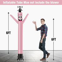 6 10 15 20FT Tall Solid Color Waving Inflatable Tube Man(Blower Not Included) - goodeny