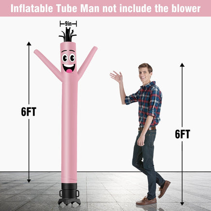6 10 15 20FT Tall Solid Color Waving Inflatable Tube Man(Blower Not Included) - goodeny
