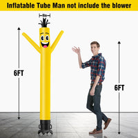 6 10 15 20FT Tall Solid Color Waving Inflatable Tube Man(Blower Not Included) - goodeny