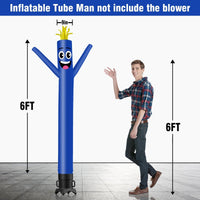 6 10 15 20FT Tall Solid Color Waving Inflatable Tube Man(Blower Not Included) - goodeny