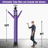 6 10 15 20FT Tall Solid Color Waving Inflatable Tube Man(Blower Not Included) - goodeny