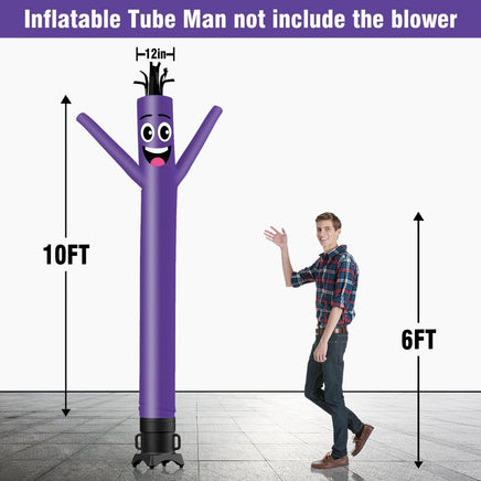 6 10 15 20FT Tall Solid Color Waving Inflatable Tube Man(Blower Not Included) - goodeny