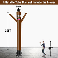 6 10 15 20FT Tall Solid Color Waving Inflatable Tube Man(Blower Not Included) - goodeny