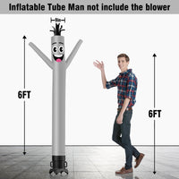 6 10 15 20FT Tall Solid Color Waving Inflatable Tube Man(Blower Not Included) - goodeny