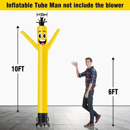 6 10 15 20FT Tall Solid Color Waving Inflatable Tube Man(Blower Not Included) - goodeny