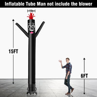 6 10 15 20FT Tall Solid Color Waving Inflatable Tube Man(Blower Not Included) - goodeny
