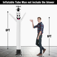 6 10 15 20FT Tall Solid Color Waving Inflatable Tube Man(Blower Not Included) - goodeny