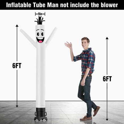 6 10 15 20FT Tall Solid Color Waving Inflatable Tube Man(Blower Not Included) - goodeny