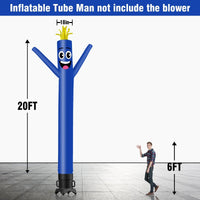 6 10 15 20FT Tall Solid Color Waving Inflatable Tube Man(Blower Not Included) - goodeny