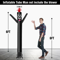 6 10 15 20FT Tall Solid Color Waving Inflatable Tube Man(Blower Not Included) - goodeny