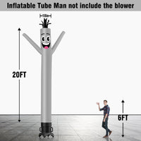 6 10 15 20FT Tall Solid Color Waving Inflatable Tube Man(Blower Not Included) - goodeny