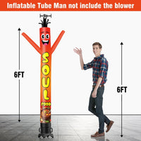 6 10 15 20FT Tall Soul Food Waving Inflatable Tube Man(Blower Not Included) - goodeny