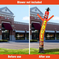 6 10 15 20FT Tall Soul Food Waving Inflatable Tube Man(Blower Not Included) - goodeny