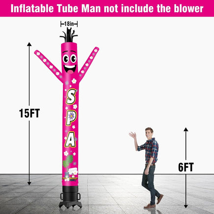 6 10 15 20FT Tall Spa Waving Inflatable Tube Man(Blower Not Included) - goodeny