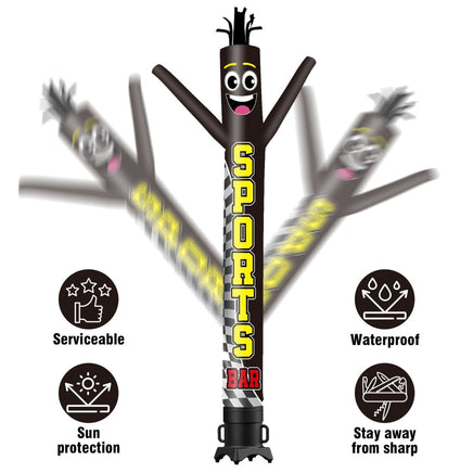 6 10 15 20FT Tall Sports Bar Waving Inflatable Tube Man(Blower Not Included) - goodeny