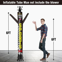 6 10 15 20FT Tall Sports Bar Waving Inflatable Tube Man(Blower Not Included) - goodeny