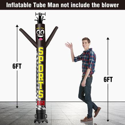 6 10 15 20FT Tall Sports Bar Waving Inflatable Tube Man(Blower Not Included) - goodeny