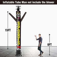 6 10 15 20FT Tall Sports Bar Waving Inflatable Tube Man(Blower Not Included) - goodeny
