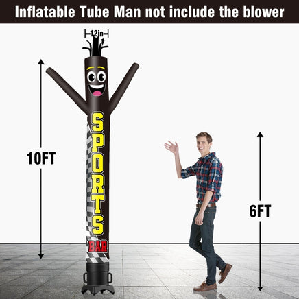 6 10 15 20FT Tall Sports Bar Waving Inflatable Tube Man(Blower Not Included) - goodeny