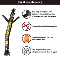 6 10 15 20FT Tall Sports Bar Waving Inflatable Tube Man(Blower Not Included) - goodeny