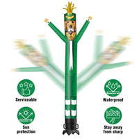 6 10 15 20FT Tall St. Patrick's Day Leprechaun Dog Waving Inflatable Tube Man(Blower Not Included) - goodeny
